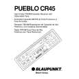 BLAUPUNKT PUEBLO CR45 Owners Manual