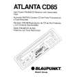 BLAUPUNKT ATLANTA CD85 Owners Manual