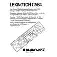 BLAUPUNKT Lexington CM84 Owners Manual