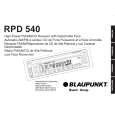 BLAUPUNKT RPD 540 Owners Manual